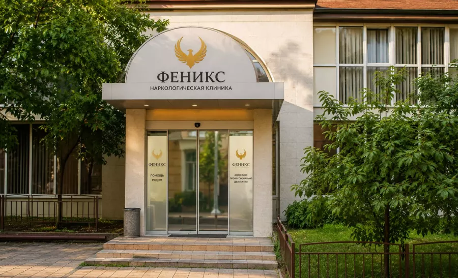 Вход в наркологическую клинику «Феникс» в Благодарном